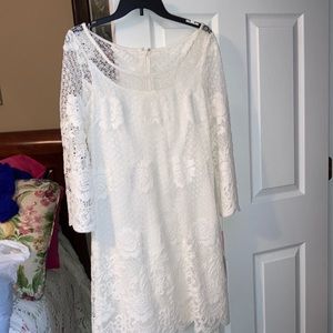 Ivory laced dress size 10